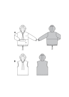 Modeldrawing of sewing pattern Burda 9213 for casual...
