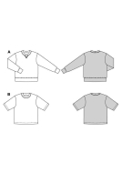 Modeldrawing of sewing pattern Burda 5682 for classic...