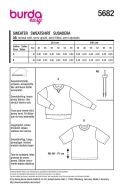 Sewing pattern Mens sweatshirt Burda 5682
