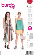 Envelope sewing pattern shows a airy Strappy dress with...