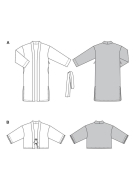 Modeldrawing of sewing pattern Burda 5720 for elegant...