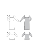 Modeldrawing of sewing pattern Burda 5738 for...
