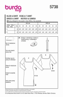Sewing pattern Dress with side slit Burda 5738
