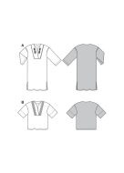 Modeldrawing of sewing pattern Burda 5733 for simple...