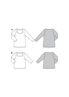 Modeldrawing of sewing pattern Burda 5731 for cute Shirt...