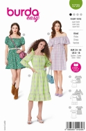 Envelope sewing pattern shows a feminine Summer dress...