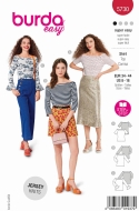 Envelope sewing pattern shows a playful Shirt with...