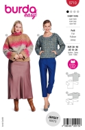 Envelope sewing pattern shows a cozy Pullover with...