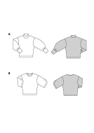 Modeldrawing of sewing pattern Burda 5716 for voluminous...