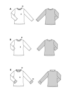 Modeldrawing of sewing pattern Burda 5705 for modern...