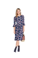 Schnittmuster vielseitiges Kleid mit Volants Burda 5708 Gr. 34-44