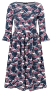 Schnittmuster vielseitiges Kleid mit Volants Burda 5708 Gr. 34-44