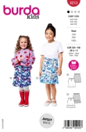 Envelope sewing pattern shows a sweet Girls skirt with...