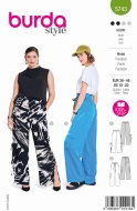 Schnittmusterhülle zeigt eine trendige Hose mit...