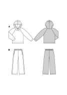 Modeldrawing of sewing pattern Burda 5694 for comfortable...