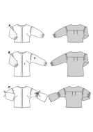 Modellzeichnung für das Schnittmuster 5709 von Burda...