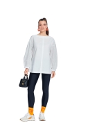 Schnittmuster raffinierte Bluse mit Bindebändern Burda 5709 Gr. 34-44
