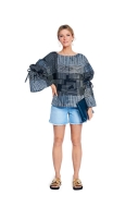 Schnittmuster raffinierte Bluse mit Bindebändern Burda 5709 Gr. 34-44