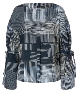 Schnittmuster raffinierte Bluse mit Bindebändern Burda 5709 Gr. 34-44