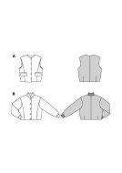 Modeldrawing of sewing pattern Burda 5698 for distinctive...