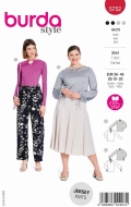 Envelope sewing pattern shows a elegant Shirt with...