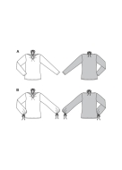 Modeldrawing of sewing pattern Burda 5752 for elegant...