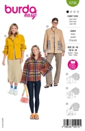 Envelope sewing pattern shows a casual Jacket with...