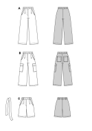 Modeldrawing of sewing pattern Burda 5707 for comfortable...