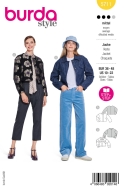 Schnittmusterhülle zeigt eine moderne Jacke mit...