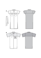 Modeldrawing of sewing pattern Burda 5742 for...