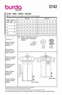 Sewing pattern Dress with flutter sleeves Burda 5742