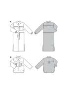 Modeldrawing of sewing pattern Burda 5750 for lightweight...