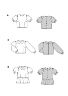 Modellzeichnung für das Schnittmuster 5687 von Burda...