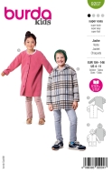 Envelope sewing pattern shows a cozy Childrens coat with...