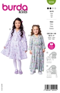Envelope sewing pattern shows a charming Girls dress with...