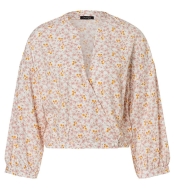 Schnittmuster taillenkurze Bluse mit Wickeleffekt Burda 5745 Gr. 36-46