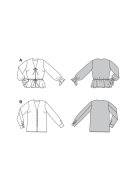 Modeldrawing of sewing pattern Burda 5746 for feminine...