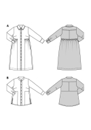 Modeldrawing of sewing pattern Burda 5693 for elegant...