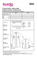 Sewing pattern Shirt dress with lace Burda 5693