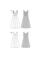 Modeldrawing of sewing pattern Burda 5736 for feminine...