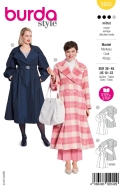 Envelope sewing pattern shows a elegant Coat with...
