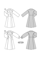 Modeldrawing of sewing pattern Burda 5683 for elegant...