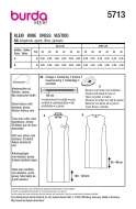Sewing pattern Sheath dress Burda 5713
