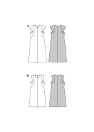 Modeldrawing of sewing pattern Burda 5719 for pretty...