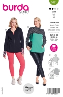 Envelope sewing pattern shows a sporty Shirt with hood of...