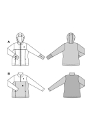 Modeldrawing of sewing pattern Burda 5691 for sporty...