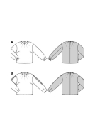 Modeldrawing of sewing pattern Burda 5685 for modern...