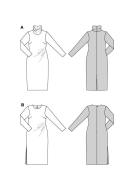 Modeldrawing of sewing pattern Burda 5684 for...