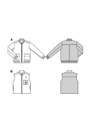 Modeldrawing of sewing pattern Burda 5681 for casual Mens...