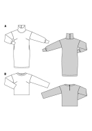 Modeldrawing of sewing pattern Burda 5679 for stylish...